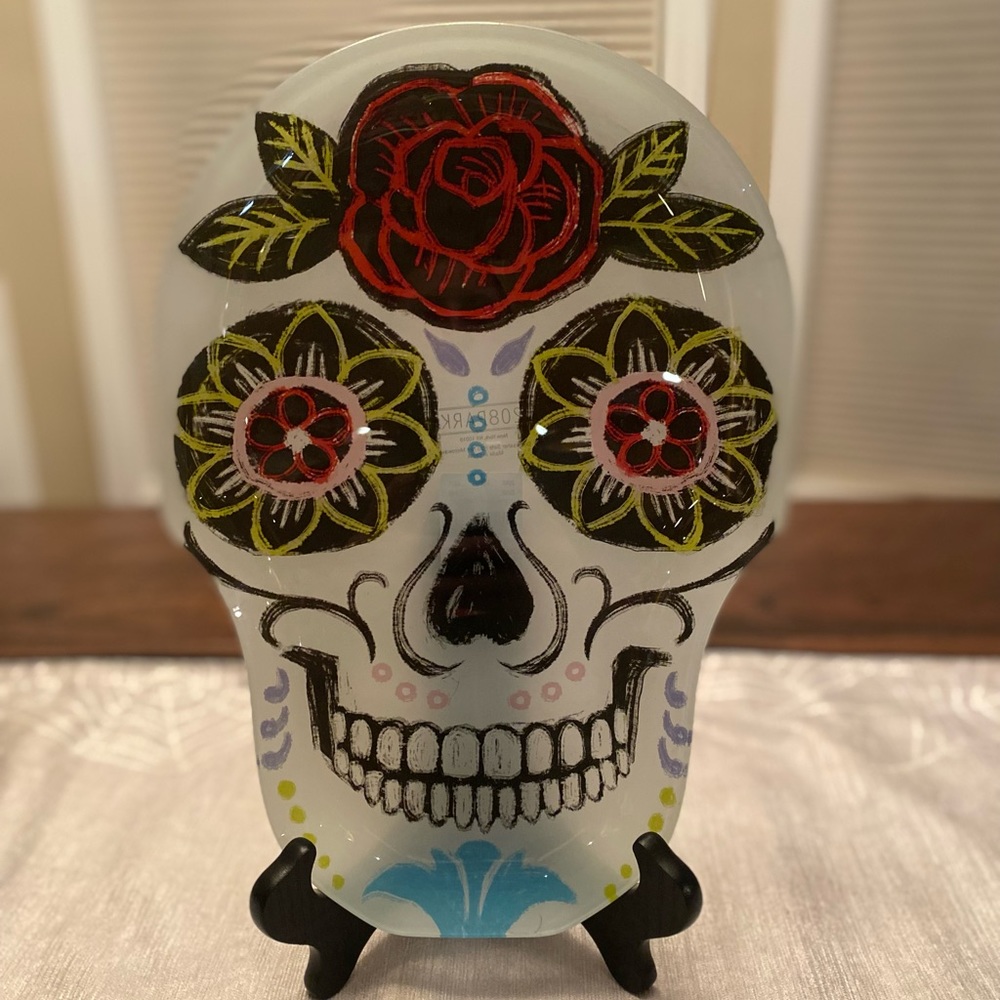 Halloween Day Of The Dead Platter, Sugar Skull Platter, Dia De Los Muertos